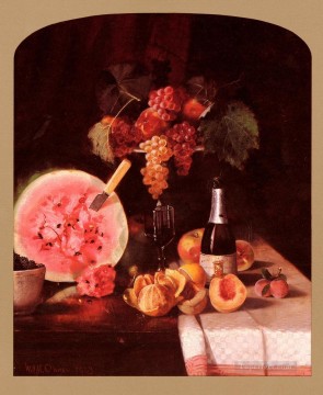 Naturaleza muerta clásica Painting - Naturaleza muerta con sandía impresionismo William Merritt Chase